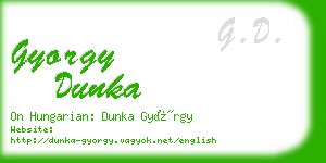 gyorgy dunka business card